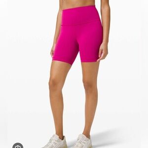 Lululemon Wunder Train High Rise Short 6” Ripened Raspberry 10